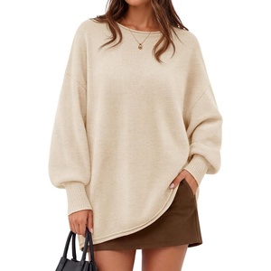 image:imageZESICA Womens Fall Winter Long Sleeve Casual Oversized SweatersApricot