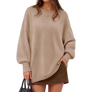 image:imageZESICA Womens Fall Winter Long Sleeve Casual Oversized SweatersKhaki