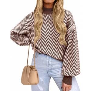 image:imageZESICA Womens Turtleneck Oversized Sweaters 2026 Fall OutfitsCoffee