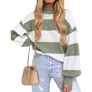 image:imageZESICA Womens Turtleneck Oversized Sweaters 2026 Fall OutfitsGreen