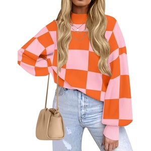 image:imageZESICA Womens Turtleneck Oversized Sweaters 2026 Fall OutfitsOrange