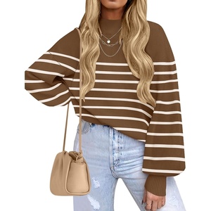 image:imageZESICA Womens Turtleneck Oversized Sweaters 2026 Fall OutfitsTan