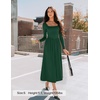 image:imageZESICA Fall Long Sleeve Dress for Women 2026 Elegant Classy Midi DressesDarkgreen