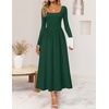 image:imageZESICA Fall Long Sleeve Dress for Women 2026 Elegant Classy Midi DressesDarkgreen