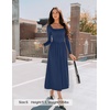 image:imageZESICA Fall Long Sleeve Dress for Women 2026 Elegant Classy Midi DressesNavy
