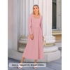 image:imageZESICA Fall Long Sleeve Dress for Women 2026 Elegant Classy Midi DressesPink