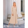 image:imageZESICA Fall Long Sleeve Dress for Women 2026 Elegant Classy Midi DressesSand