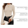 image:imageZESICA Mock Neck Long Sleeve Business Casual Shirts for Women 2026Apricot
