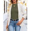 image:imageZESICA Mock Neck Long Sleeve Business Casual Shirts for Women 2026Armygreen
