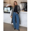 image:imageZESICA Mock Neck Long Sleeve Business Casual Shirts for Women 2026Black