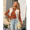 image:imageZESICA Mock Neck Long Sleeve Business Casual Shirts for Women 2026Brick