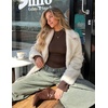 image:imageZESICA Mock Neck Long Sleeve Business Casual Shirts for Women 2026Darkbrown