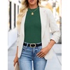 image:imageZESICA Mock Neck Long Sleeve Business Casual Shirts for Women 2026Green
