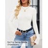 image:imageZESICA Mock Neck Long Sleeve Business Casual Shirts for Women 2026White