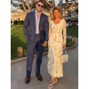 image:imageZESICA Wedding Guest Dresses for Women Fall Long Sleeve Floral Maxi DressBeige