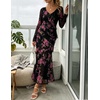 image:imageZESICA Wedding Guest Dresses for Women Fall Long Sleeve Floral Maxi DressBlack