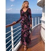 image:imageZESICA Wedding Guest Dresses for Women Fall Long Sleeve Floral Maxi DressBlack