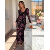 image:imageZESICA Wedding Guest Dresses for Women Fall Long Sleeve Floral Maxi DressBlack