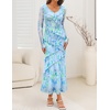 image:imageZESICA Wedding Guest Dresses for Women Fall Long Sleeve Floral Maxi DressBlue