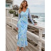 image:imageZESICA Wedding Guest Dresses for Women Fall Long Sleeve Floral Maxi DressBlue