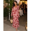 image:imageZESICA Wedding Guest Dresses for Women Fall Long Sleeve Floral Maxi DressDark Pink