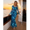 image:imageZESICA Wedding Guest Dresses for Women Fall Long Sleeve Floral Maxi DressLake