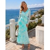 image:imageZESICA Wedding Guest Dresses for Women Fall Long Sleeve Floral Maxi DressLight Green