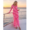 image:imageZESICA Wedding Guest Dresses for Women Fall Long Sleeve Floral Maxi DressRose