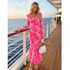 image:imageZESICA Wedding Guest Dresses for Women Fall Long Sleeve Floral Maxi DressRose