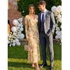image:imageZESICA Wedding Guest Dresses for Women Fall Long Sleeve Floral Maxi DressYellow