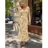 image:imageZESICA Wedding Guest Dresses for Women Fall Long Sleeve Floral Maxi DressYellow