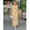 image:imageZESICA Wedding Guest Dresses for Women Fall Long Sleeve Floral Maxi DressYellow