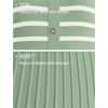 image:imageZESICA Women Striped Crewneck Short Sleeve Elegant Midi DressLight Green