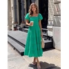 image:imageZESICA Women Summer Puff Sleeve Boho Wedding Guest Midi DressGreen