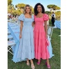 image:imageZESICA Women Summer Puff Sleeve Boho Wedding Guest Midi DressHot Pink