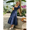 image:imageZESICA Women Summer Puff Sleeve Boho Wedding Guest Midi DressNavy