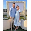image:imageZESICA Women Summer Puff Sleeve Boho Wedding Guest Midi DressSky Blue