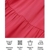 image:imageZESICA Women Summer Puff Sleeve Boho Wedding Guest Midi DressWatermelon
