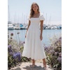image:imageZESICA Women Summer Puff Sleeve Boho Wedding Guest Midi DressWhite
