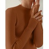 image:imageZESICA Womens 2025 Fall Long Sleeve Turtleneck T Shirt Ribbed Knit Sweater Slim Fit Basic Casual Tee TopsCaramel