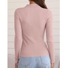 image:imageZESICA Womens 2025 Fall Long Sleeve Turtleneck T Shirt Ribbed Knit Sweater Slim Fit Basic Casual Tee TopsDusty Pink