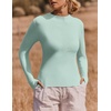 image:imageZESICA Womens 2025 Fall Long Sleeve Turtleneck T Shirt Ribbed Knit Sweater Slim Fit Basic Casual Tee TopsMint