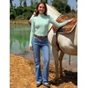 image:imageZESICA Womens 2025 Fall Long Sleeve Turtleneck T Shirt Ribbed Knit Sweater Slim Fit Basic Casual Tee TopsMint
