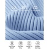 image:imageZESICA Womens 2025 Fall Long Sleeve Turtleneck T Shirt Ribbed Knit Sweater Slim Fit Basic Casual Tee TopsSky