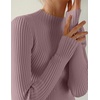 image:imageZESICA Womens 2025 Fall Long Sleeve Turtleneck T Shirt Ribbed Knit Sweater Slim Fit Basic Casual Tee TopsTaro