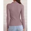 image:imageZESICA Womens 2025 Fall Long Sleeve Turtleneck T Shirt Ribbed Knit Sweater Slim Fit Basic Casual Tee TopsTaro
