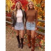 image:imageZESICA Womens 2025 Fall Long Sleeve Turtleneck T Shirt Ribbed Knit Sweater Slim Fit Basic Casual Tee TopsWhite