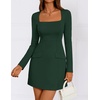 image:imageZESICA Womens 2026 Fall Elegant Long Sleeve Bodycon Mini DressDark Green