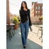 image:imageZESICA Womens 2026 Fall Long Sleeve Asymmetrical Y2K Going Out TopsBlack