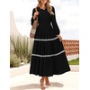 image:imageZESICA Womens 2026 Fall Long Sleeve Casual Maxi DressesBlack
